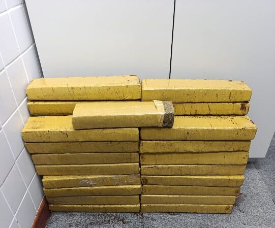 PM apreende 37 tabletes de maconha após motoboy desconfiar de entrega no interior da Bahia