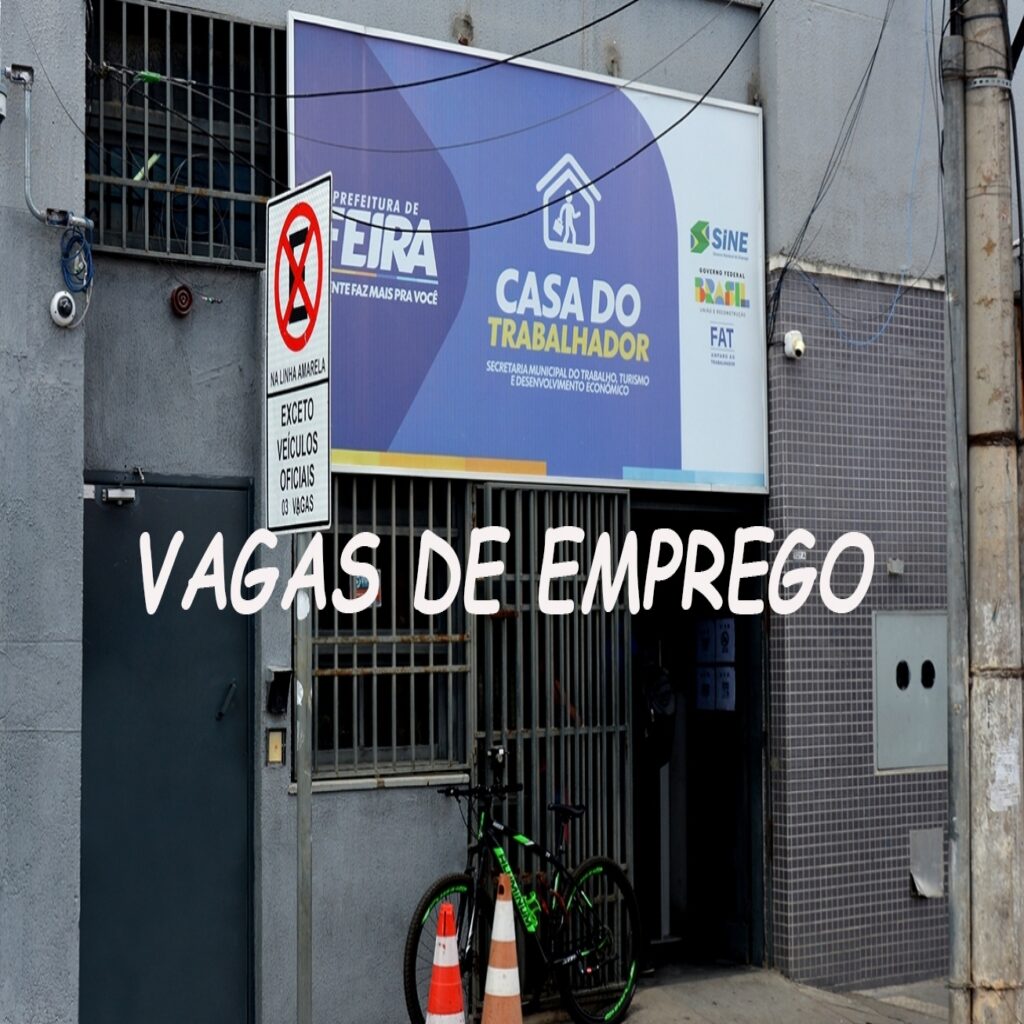 Casa do trabalhador disponibiliza 54 vagas de emprego nesta quarta-feira