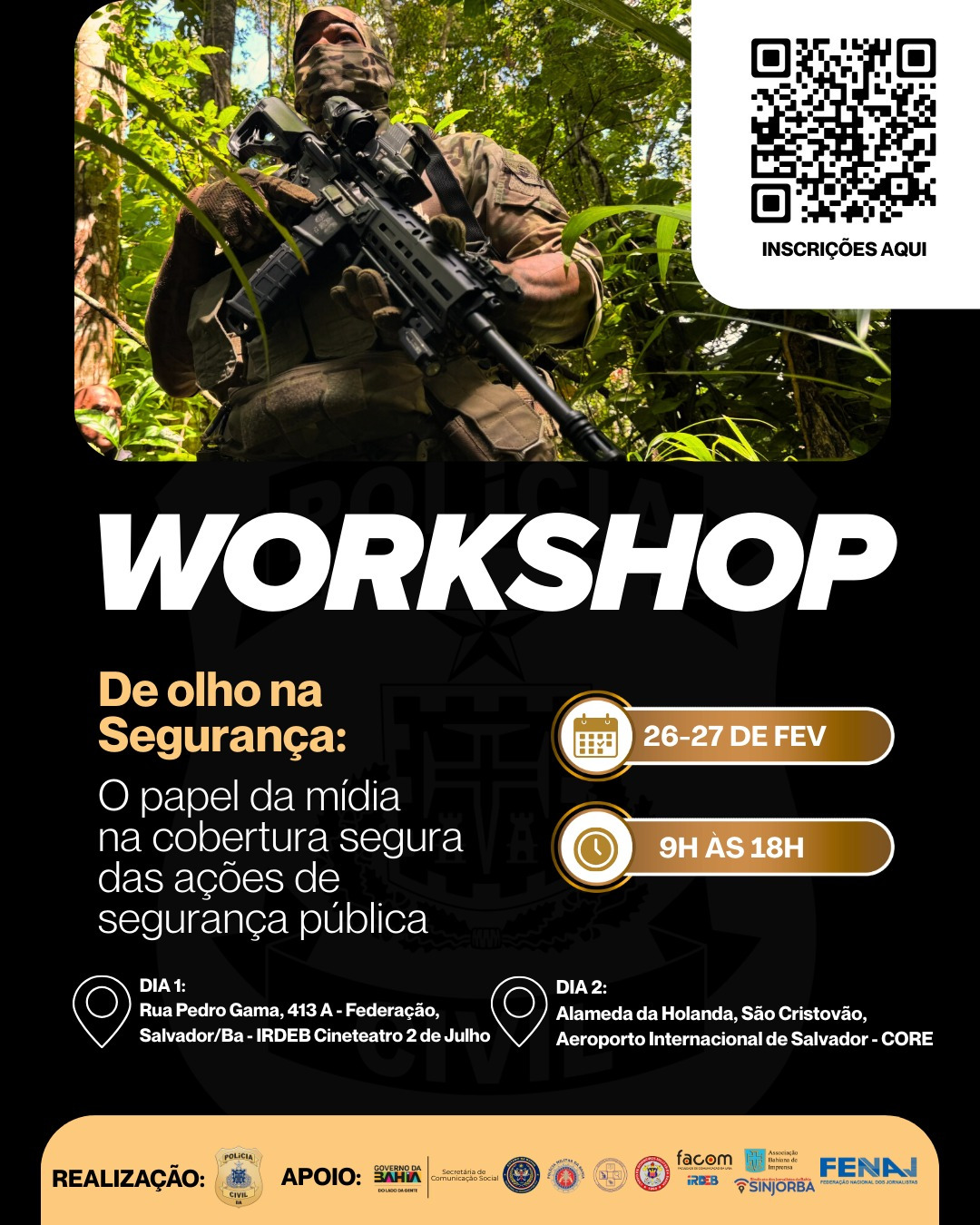 Workshop inédito na Bahia debate papel da mídia na cobertura das ações de Segurança Pública