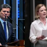 Após Gleisi chamá-lo de “ladrão”, Moro diz que bloqueará PT no PR