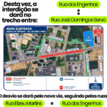 SMT informa nova interdição temporária na Avenida Artêmia Pires a partir desta terça-feira (6)